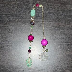 Elegant Multicolor Beaded leaf pendulum/dangle